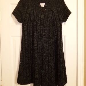 Whimsical Goth Short Sleeve Cardigan With One Button Top Size Medium By Hannah